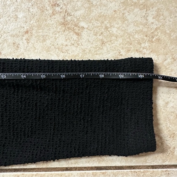 EILEEN FISHER Organic-Cotton Bouclé Stand-Collar Tweed Blazer Jacket Black XXS - Picture 11 of 12